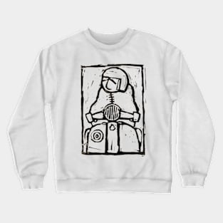 Classic Retro, Vintage,  Scooter, Scooterist, Scootering, Scooter Rider, Mod Art Crewneck Sweatshirt